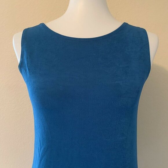 Chico's Travelers Blue Slinky Stretchy Blouse - Picture 2 of 6